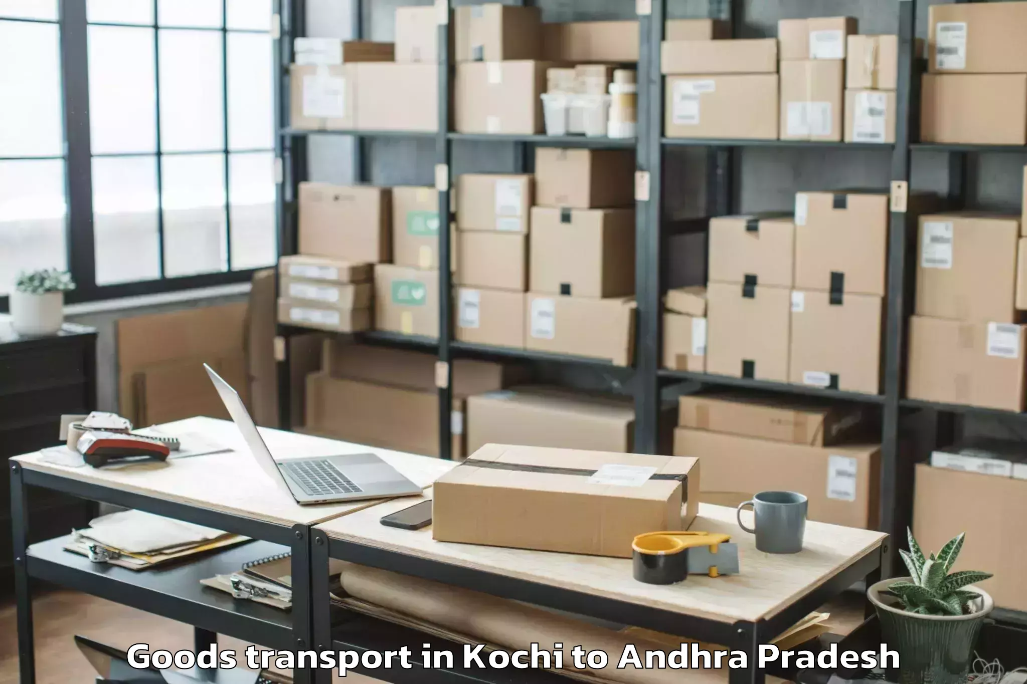 Expert Kochi to Vidyanagar Nellore Goods Transport